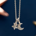 Twilight Moon & Star Silver Necklace