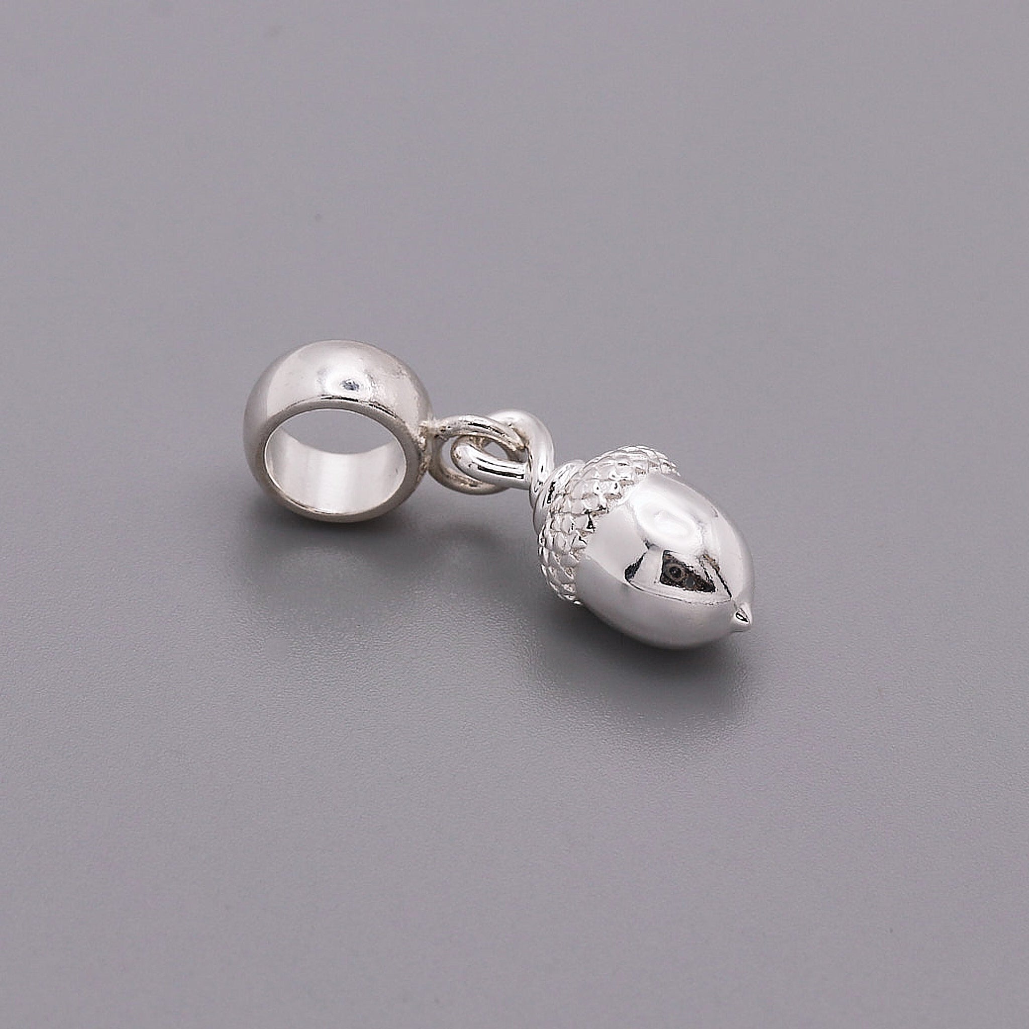 Acorn Silver Charm