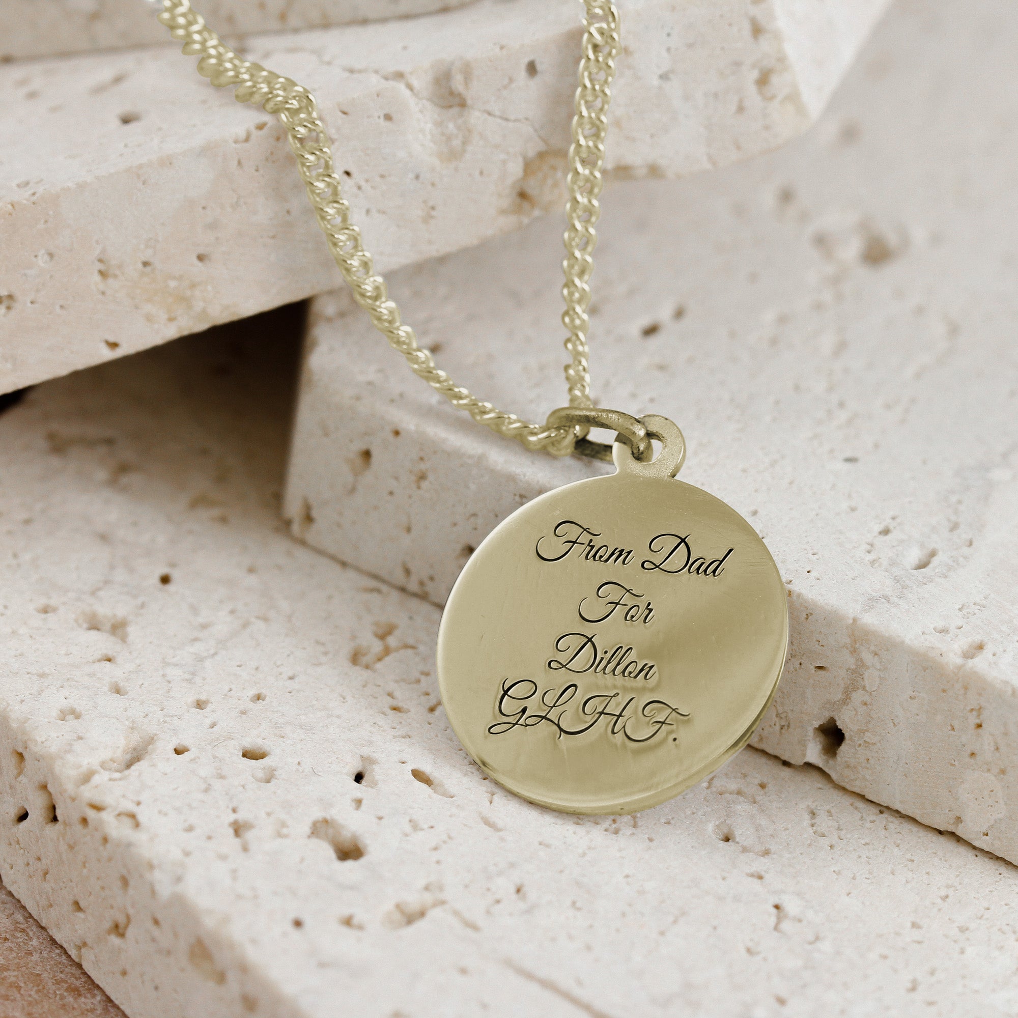Solid 9ct Gold 20mm St Christopher