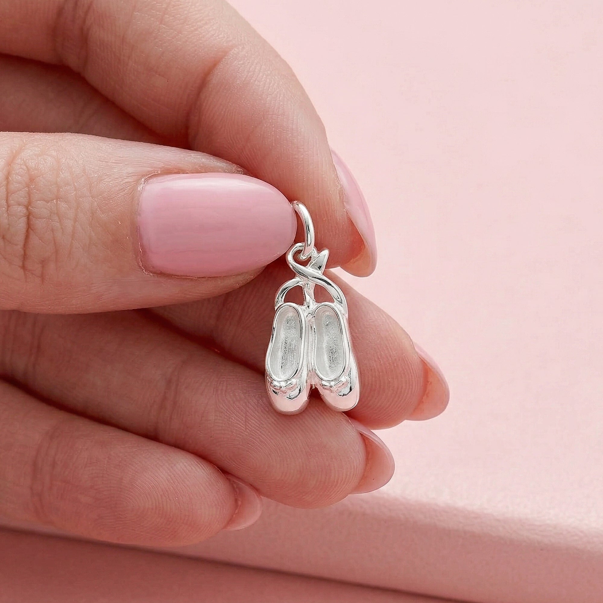 Ballet Shoe Silver Charm