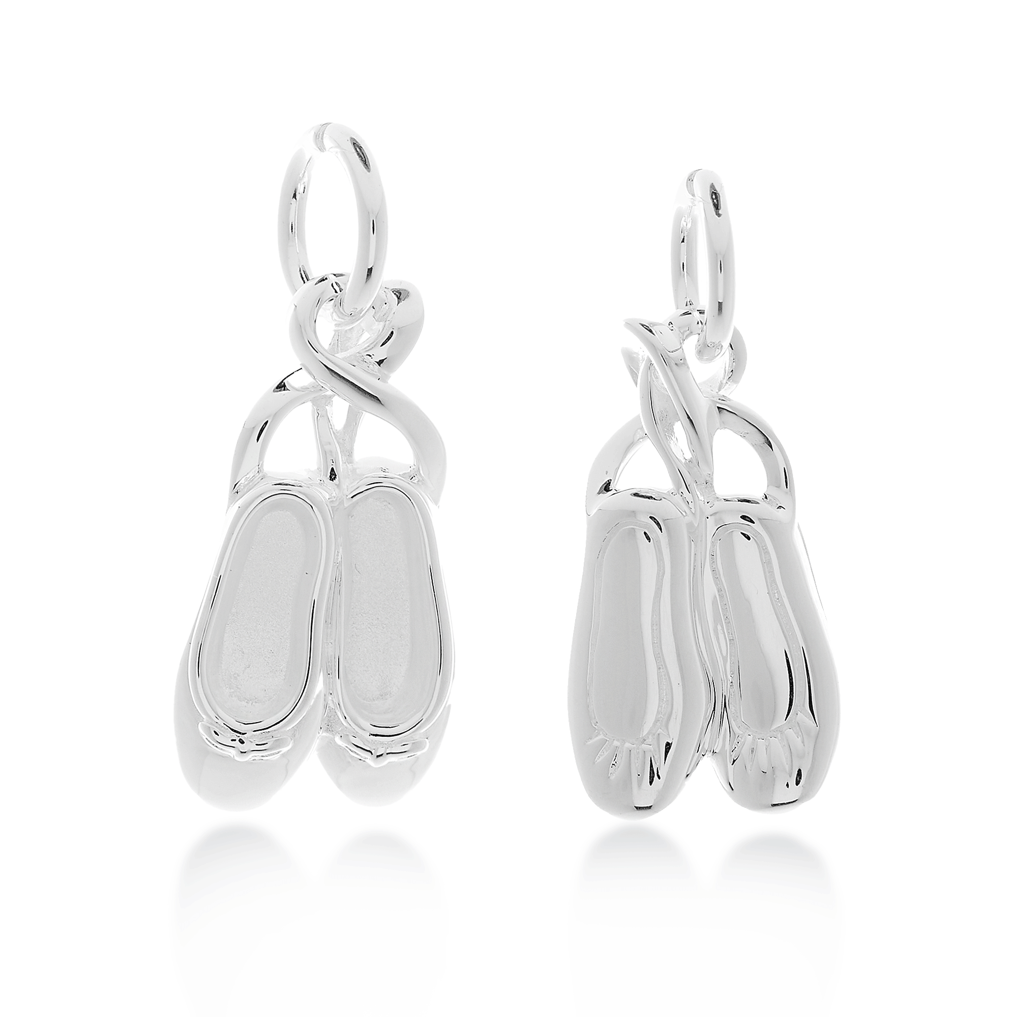 Ballet Shoe Silver Charm