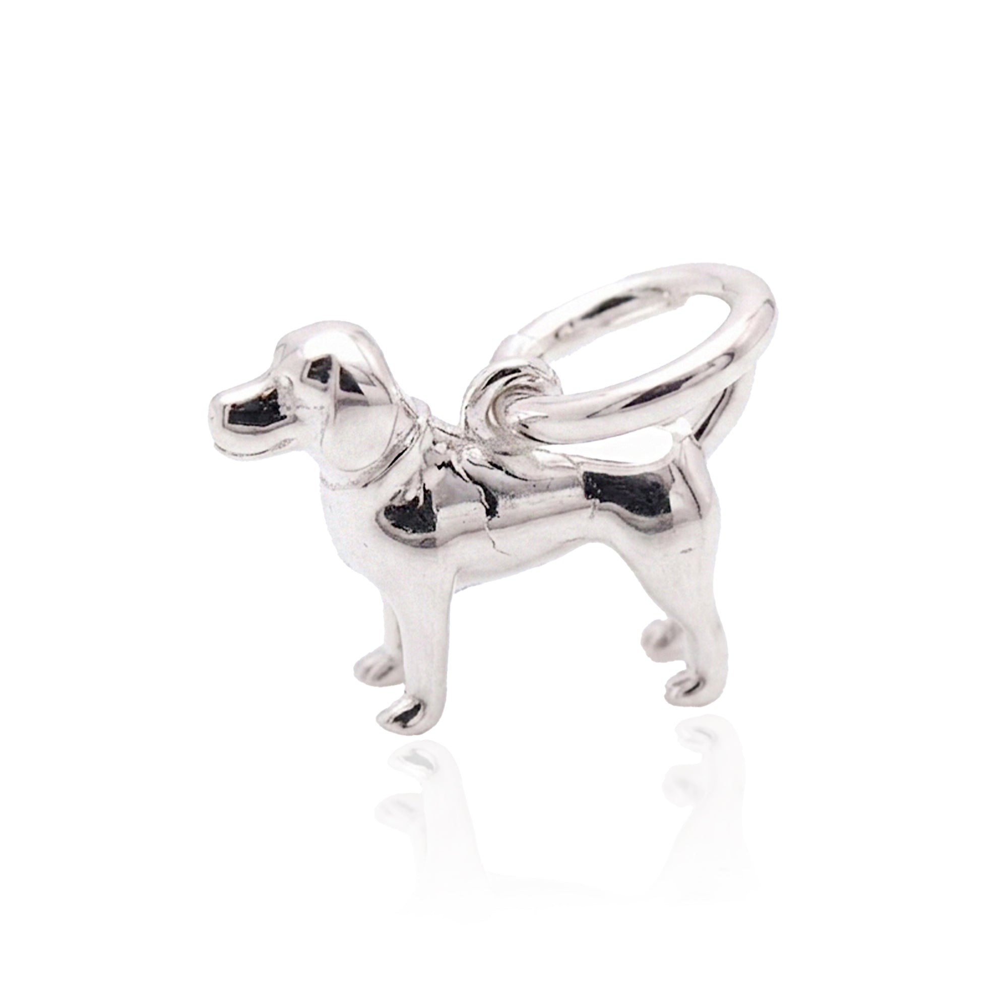 Beagle Silver Dog Charm