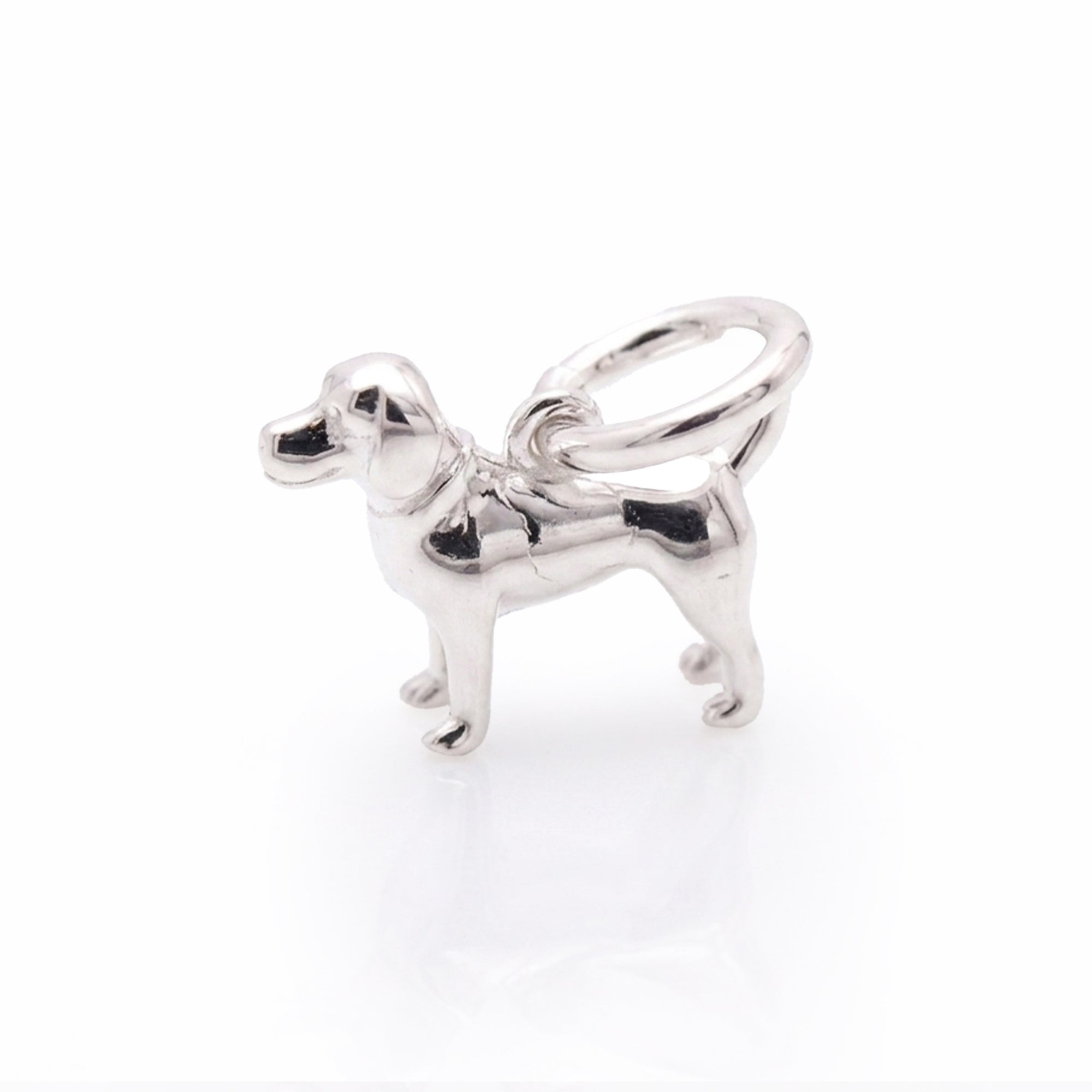 Beagle Silver Dog Charm