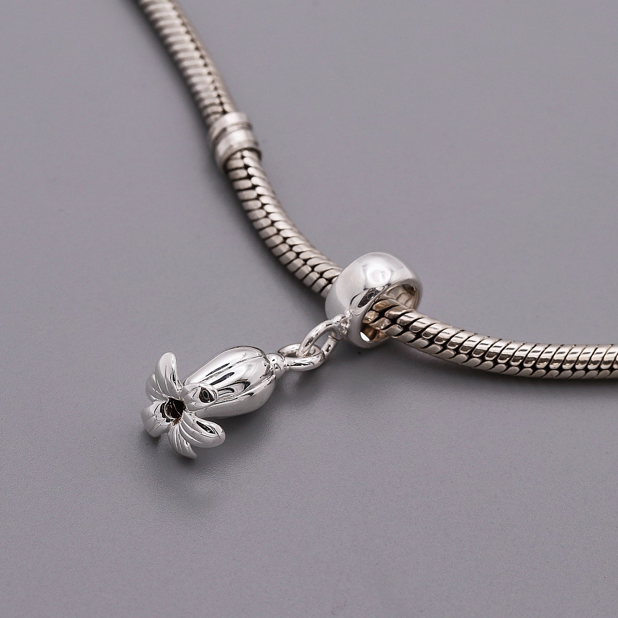 Breloque en argent fleur de jacinthe des bois