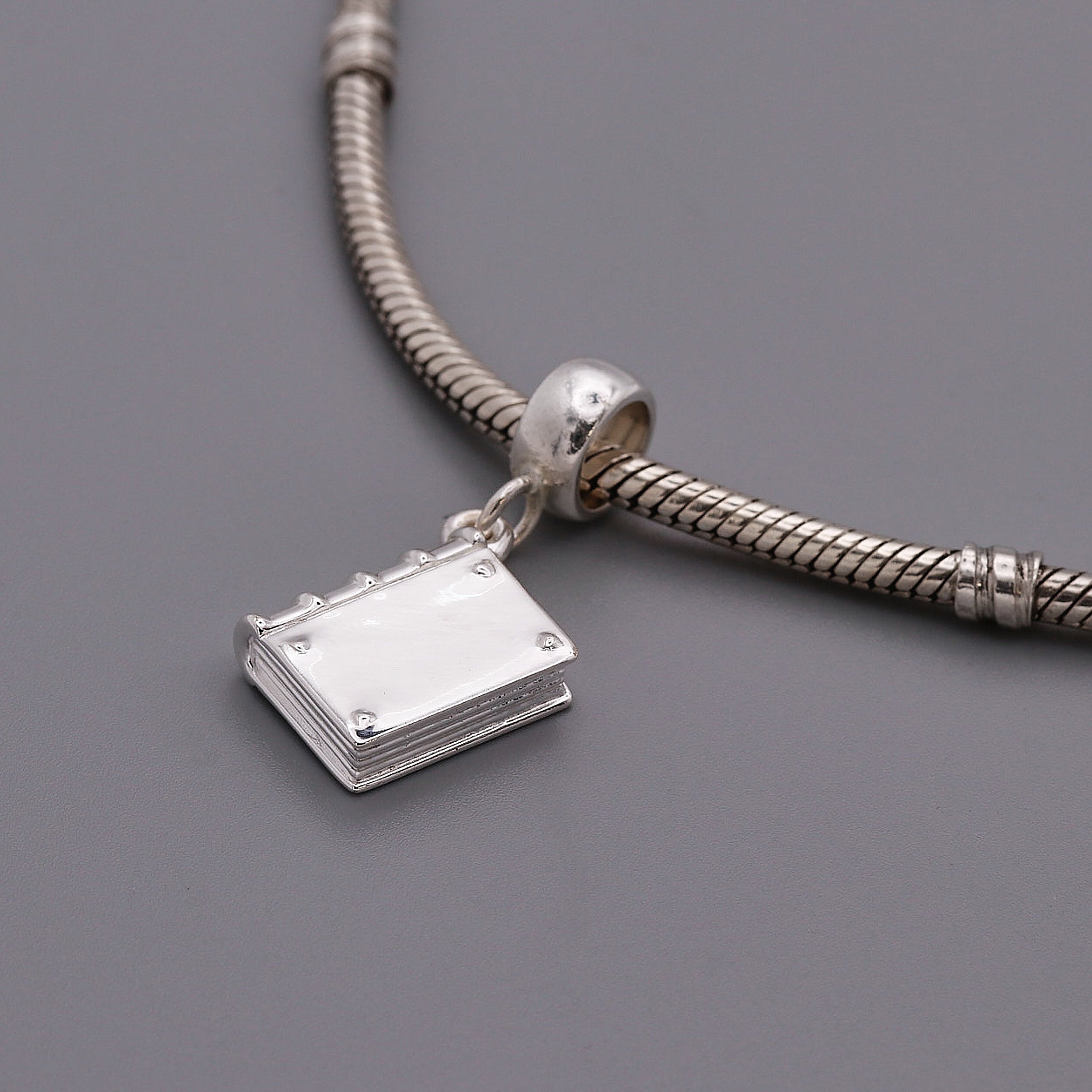 Hardback Book Personalised Silver Charm