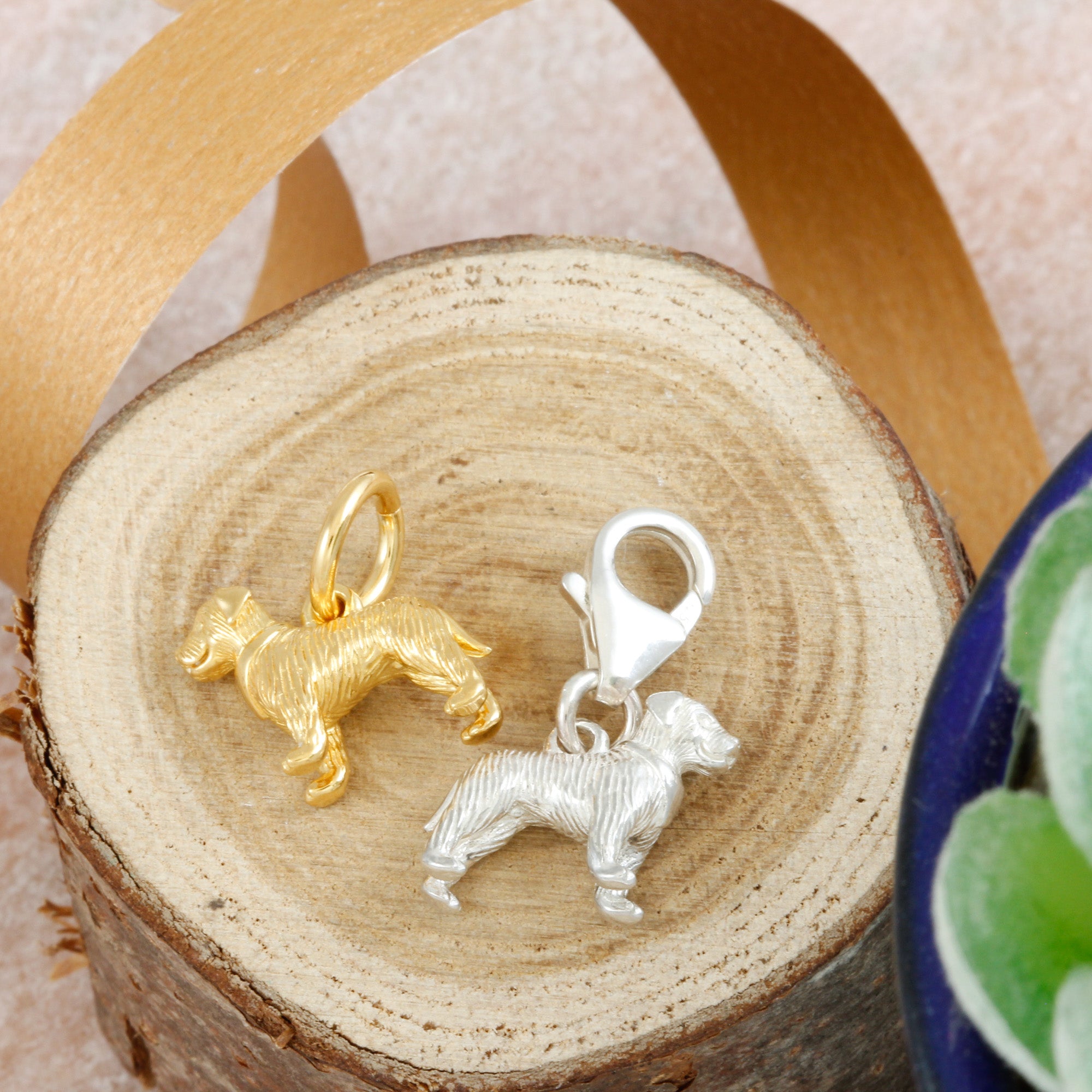 dog breed charms luxury design with engraving