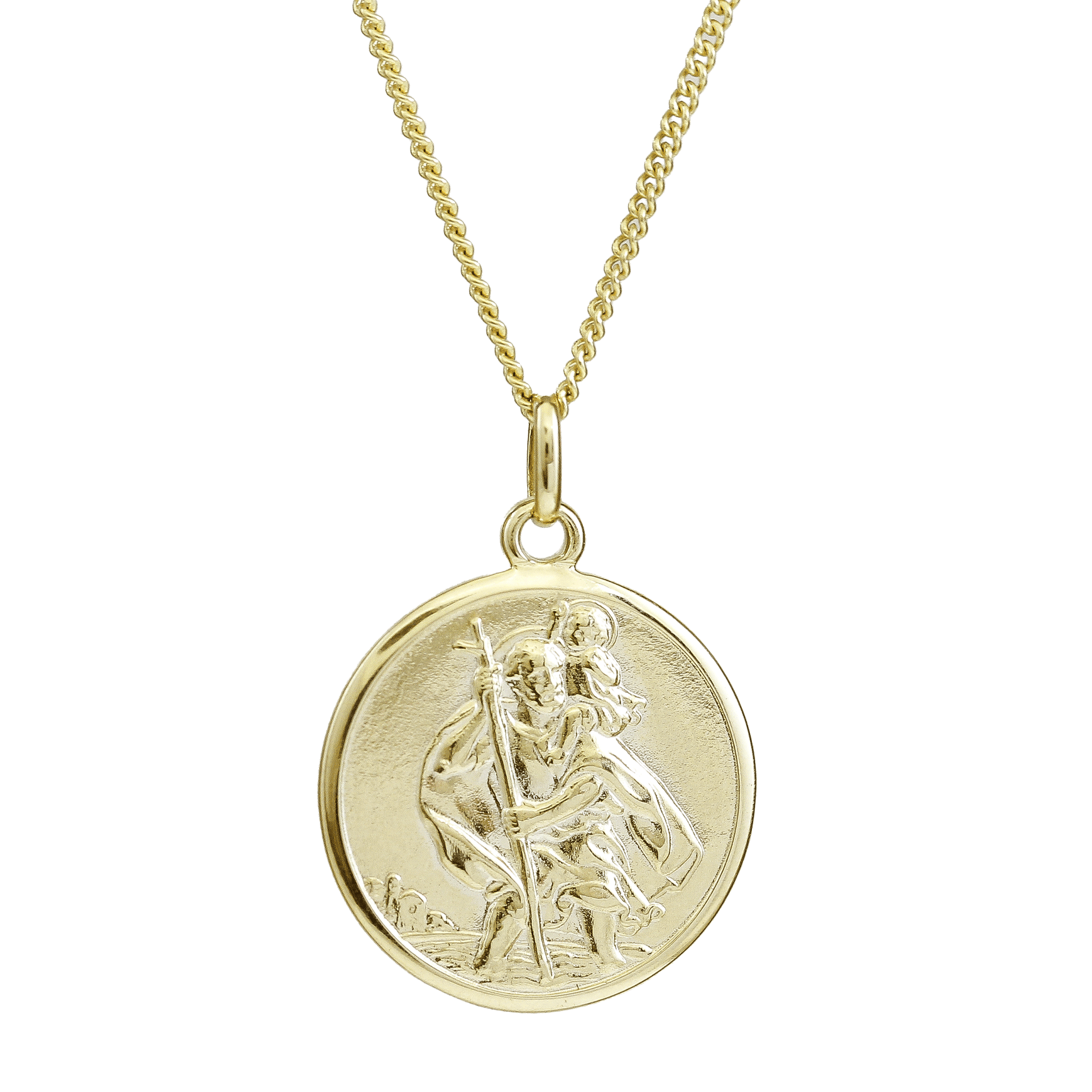 送税込【HURLEY BURLEY】9CT GOLD ST CHRISTOPHER NECKLACE 国発 送税込【HURLEY BURLEY】9CT GOLD ST CHRISTOPHER NECKLACE 国発