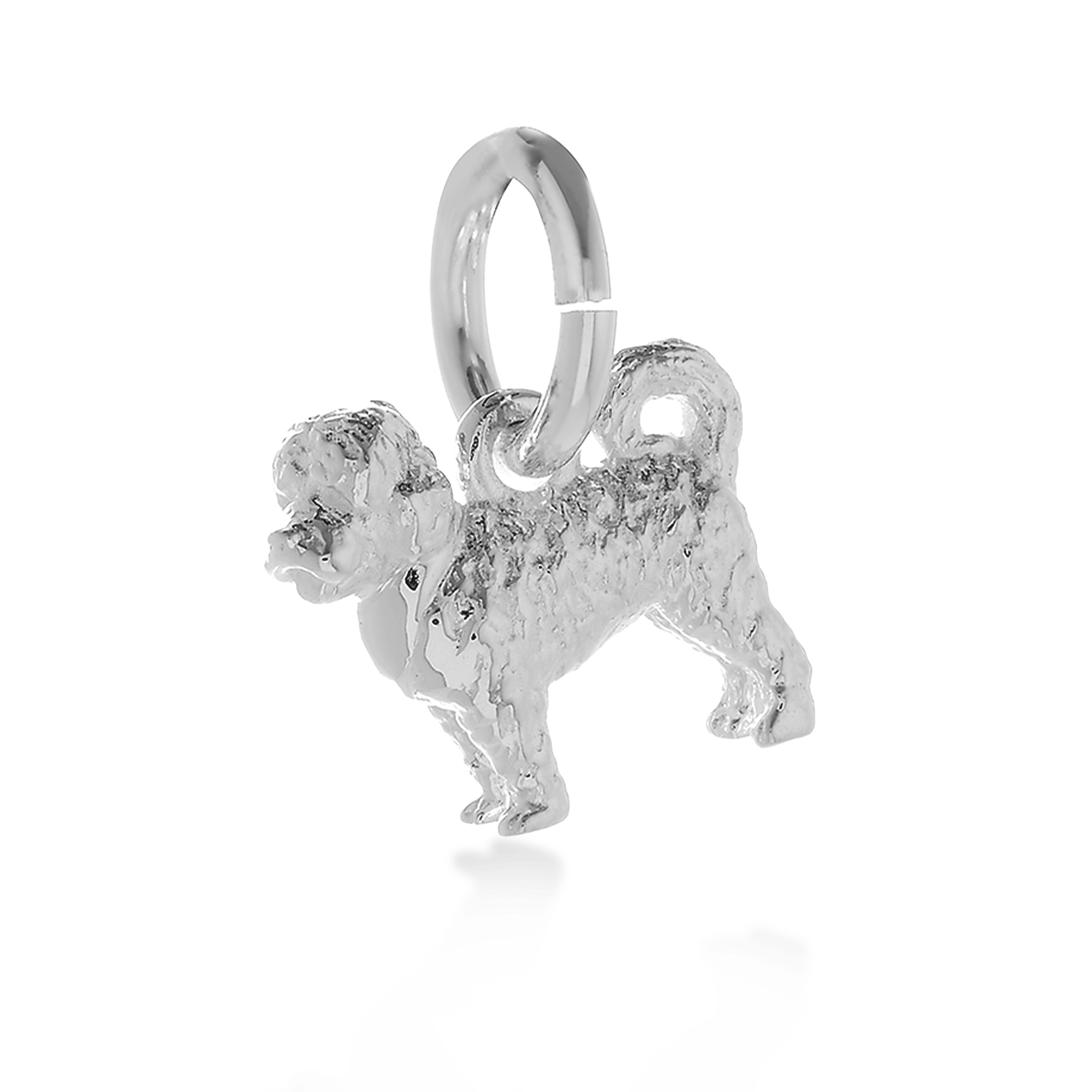 Breloque chien en argent Cavapoo