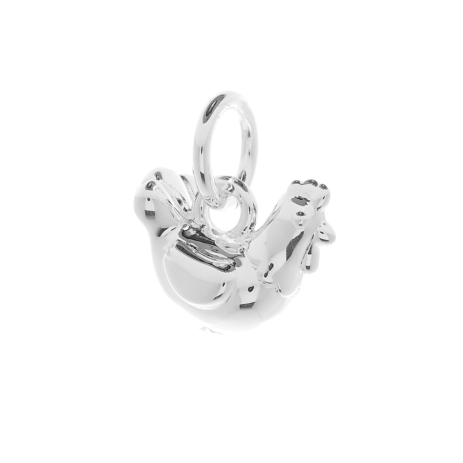 chicken silver animal charm for a bracelet