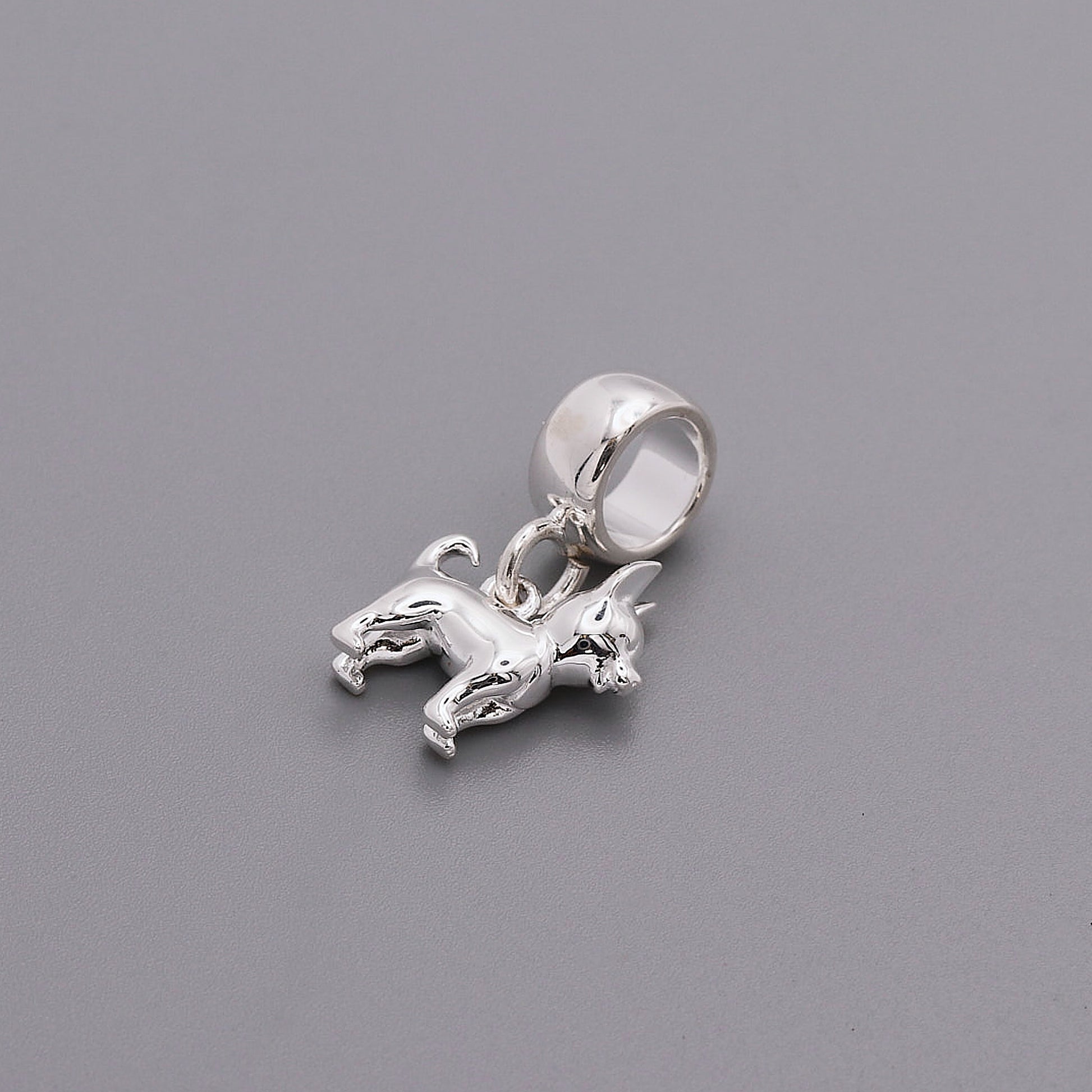 silver chihuahua charm on charm carrier pandora compatible