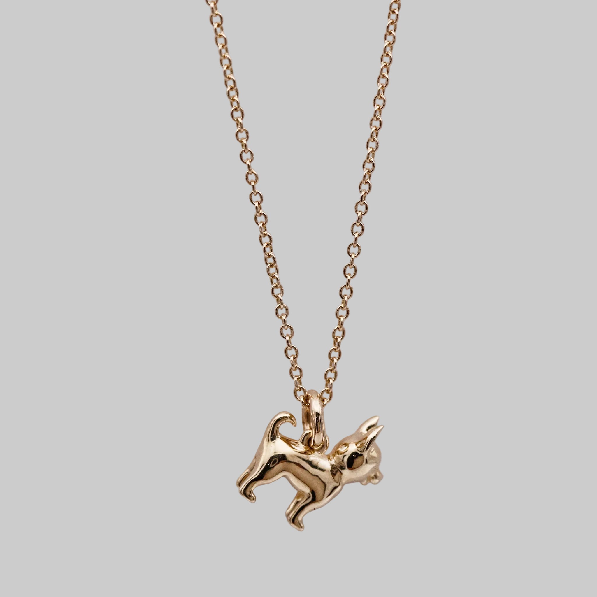 Chihuahua Solid Gold Necklace