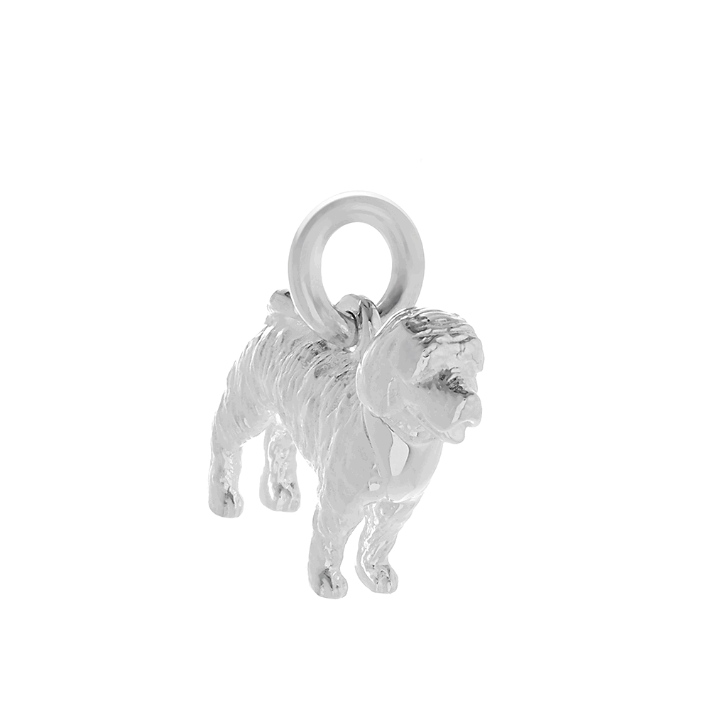 silver cockerpoo cockapoo dog charm for bracelets or necklaces