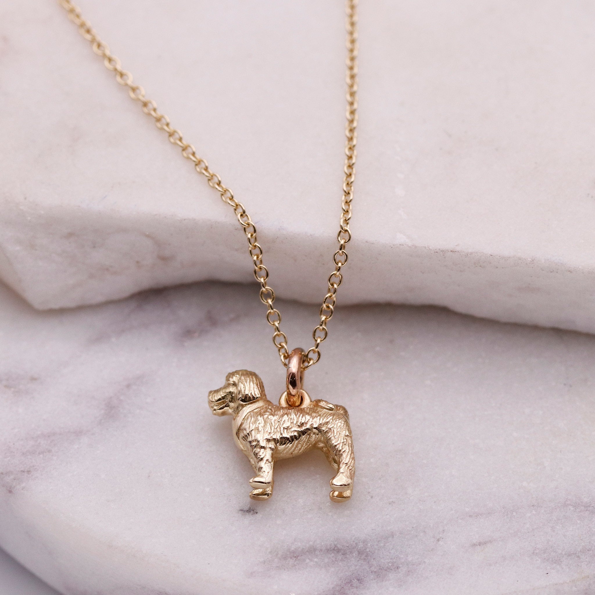 Cockapoo Solid Gold Necklace