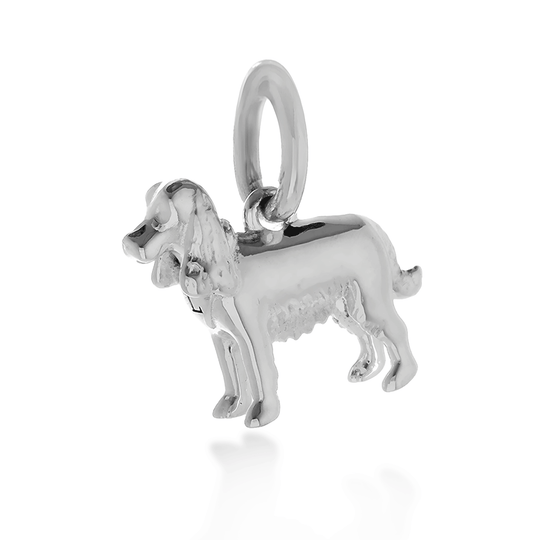 Charme de chien en argent cocker anglais