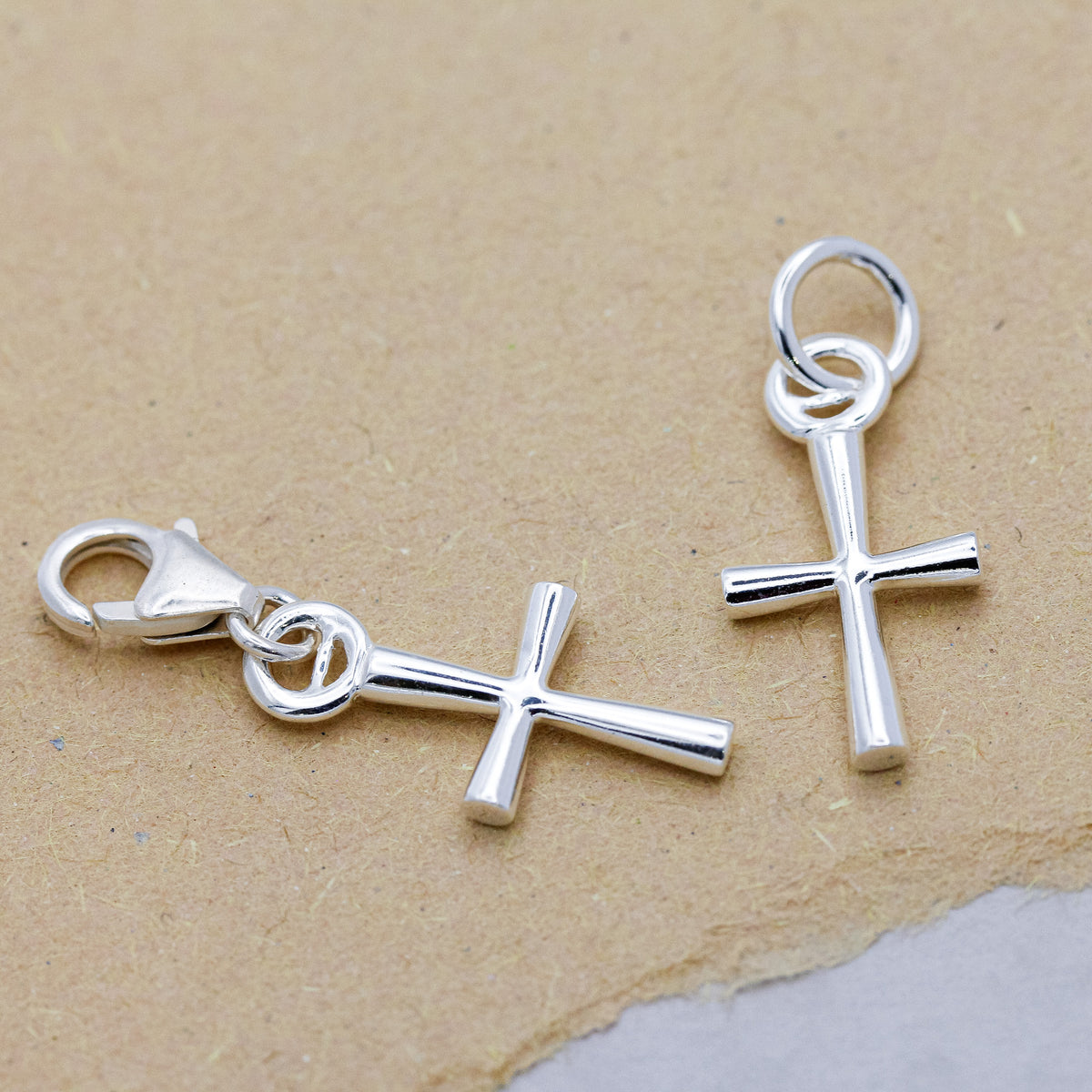 christening gift cross charm for bracelets or necklaces