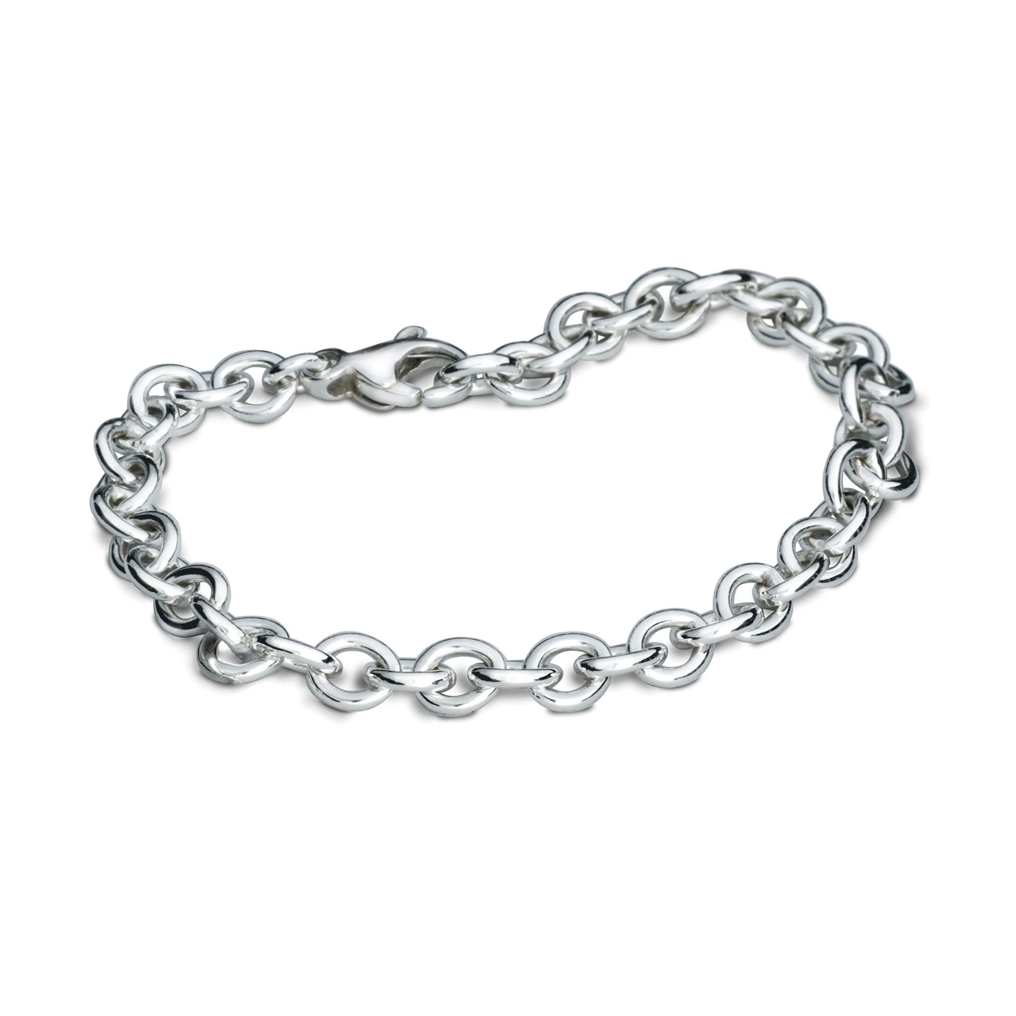 Mini bracelet à breloques cœur en argent à vie