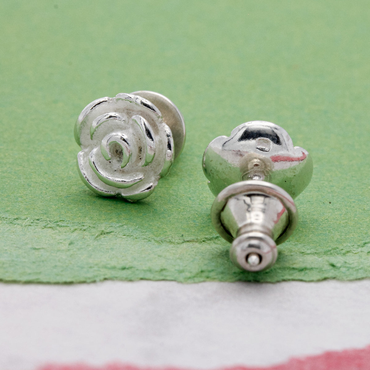 romantic rose stud earrings