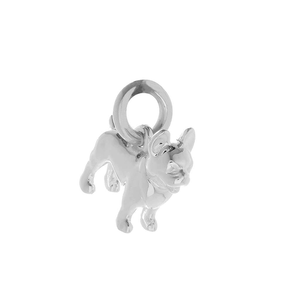 french bulldog silver dog charm for bracelet pendant