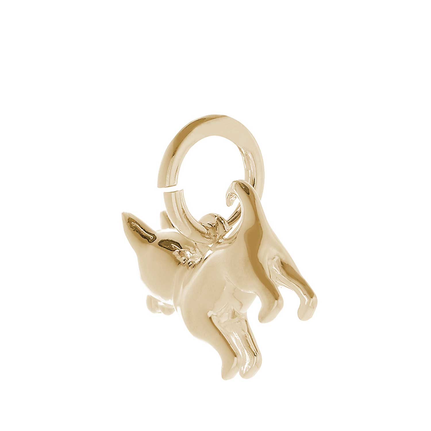 Chihuahua Solid Gold Dog Charm