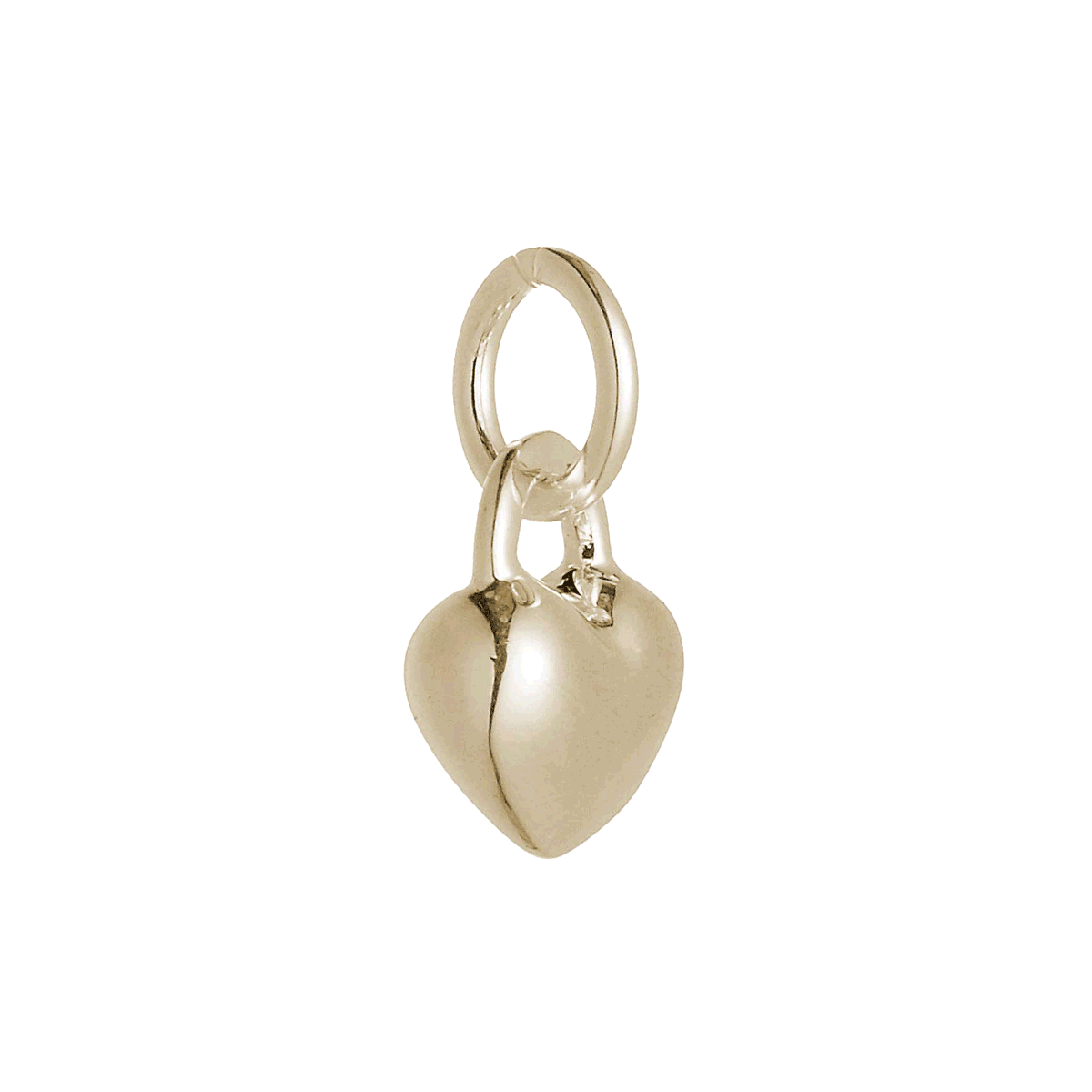 solid gold love heart bracelet necklace charm pendant