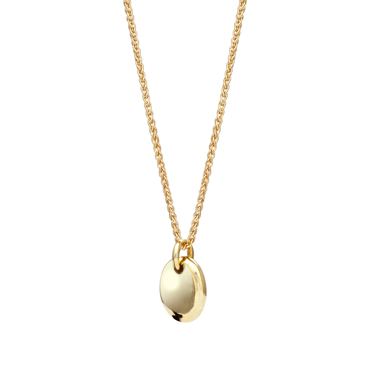Pebble Solid Recycled Gold Personalised Necklace
