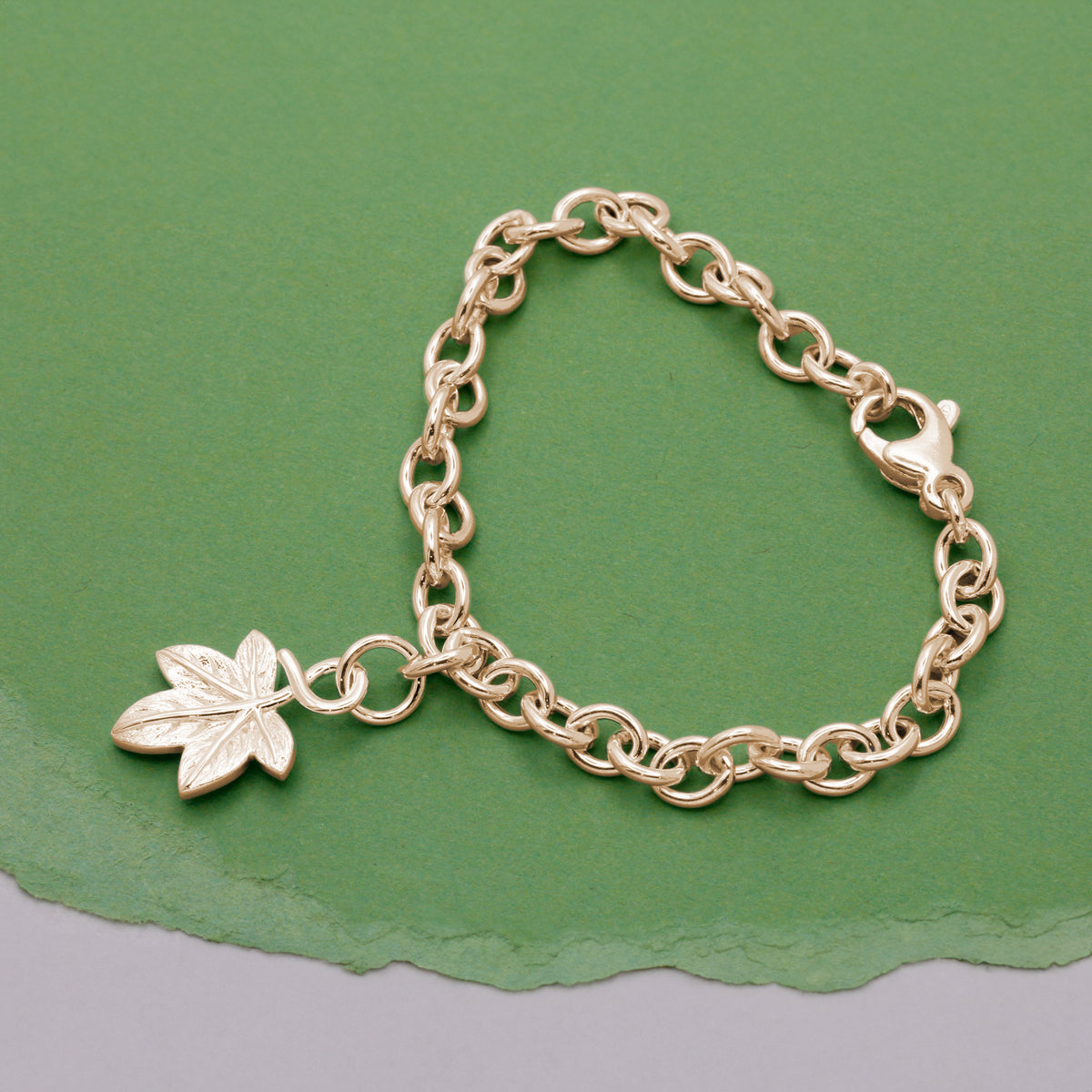 Ivy Leaf Silver Charm