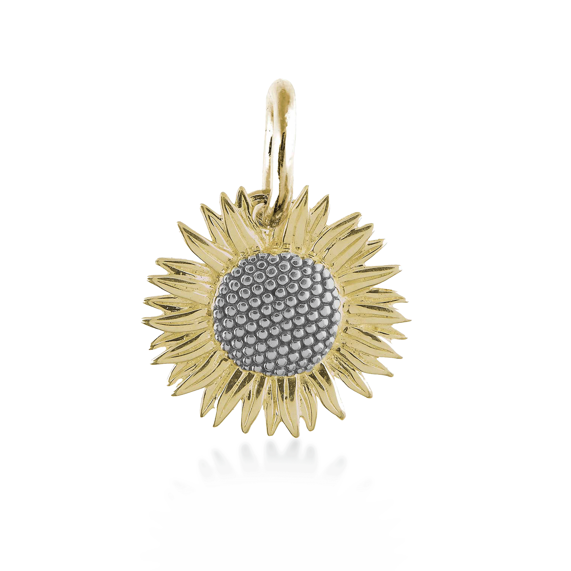 Charm Tournesol en Argent Vermeil et Or