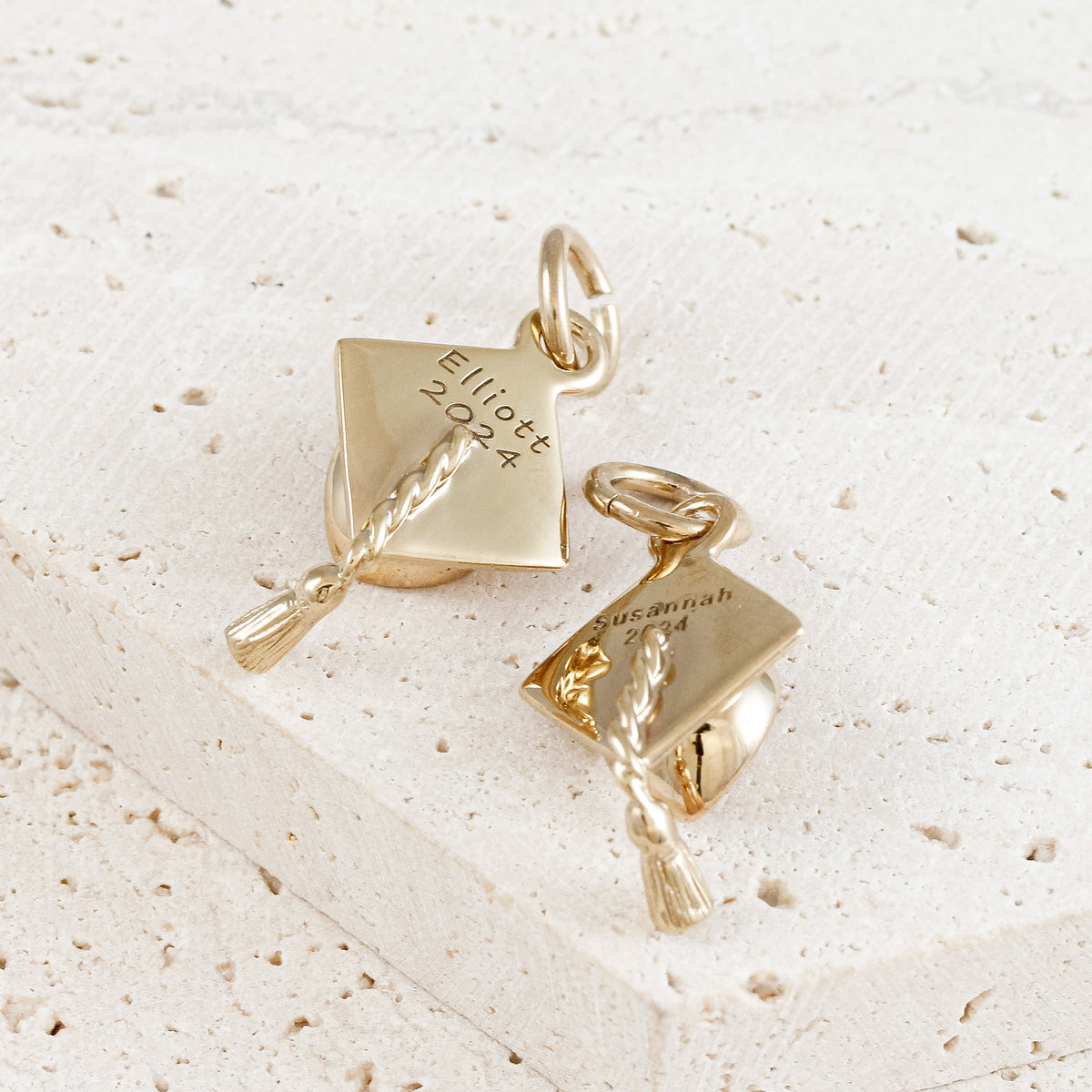 gold plated mortar board graduation gift charms
