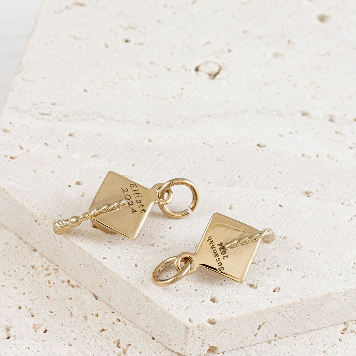 gold plated mortar board graduation gift charms 2024