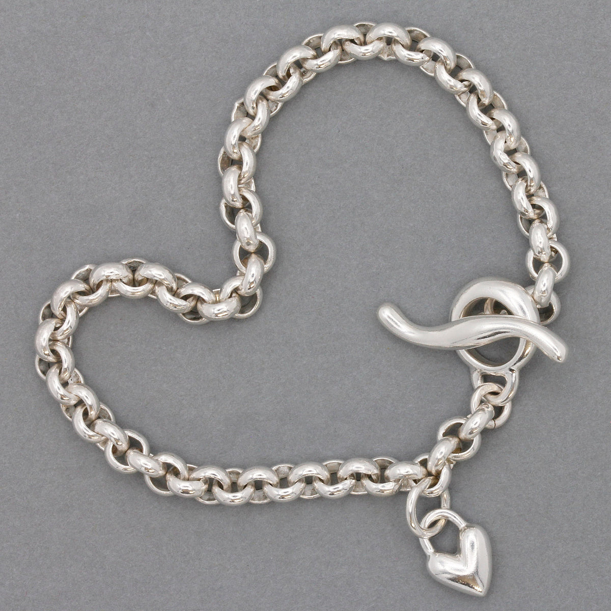 silver belcher chain charm bracelet