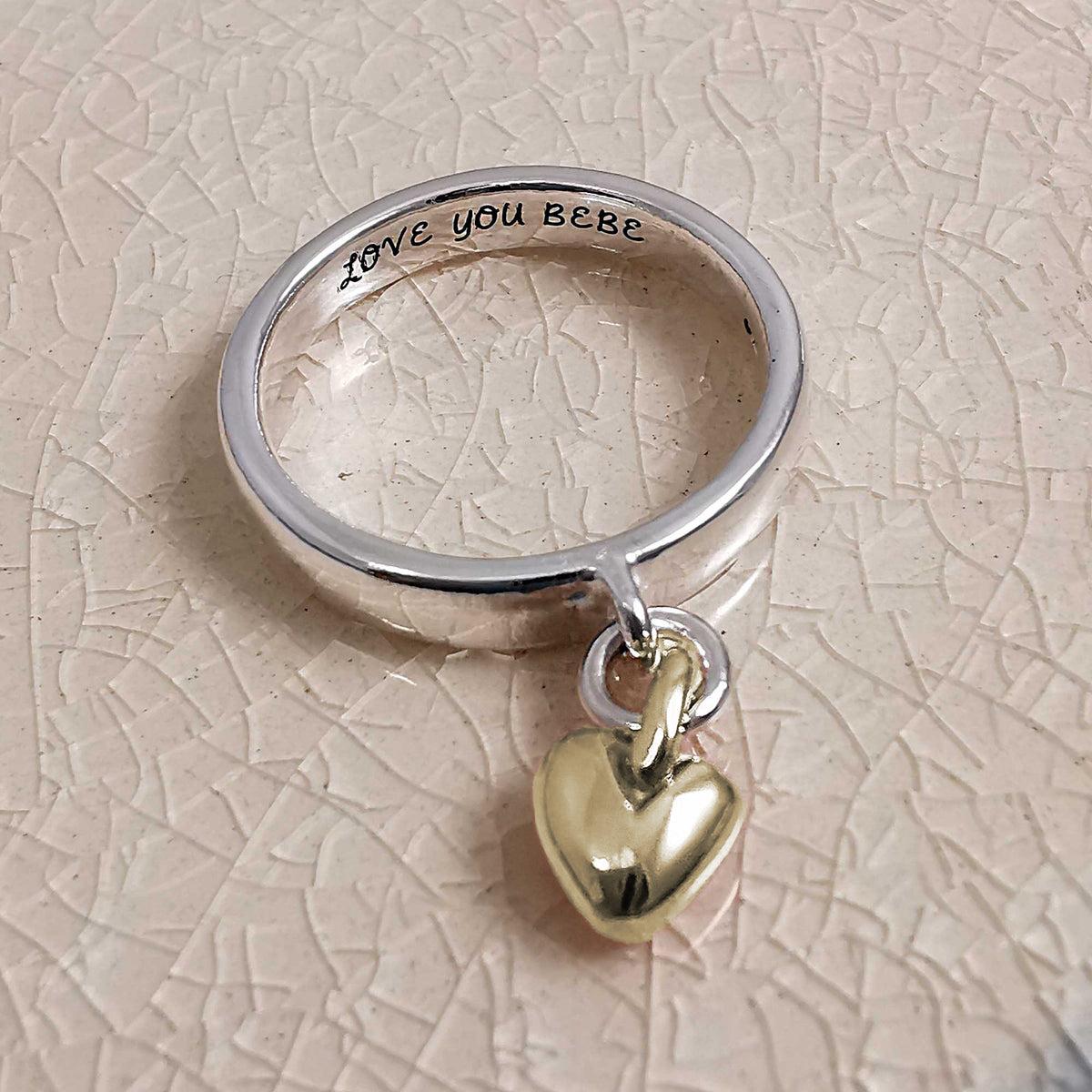 inside engraved heart charm ring