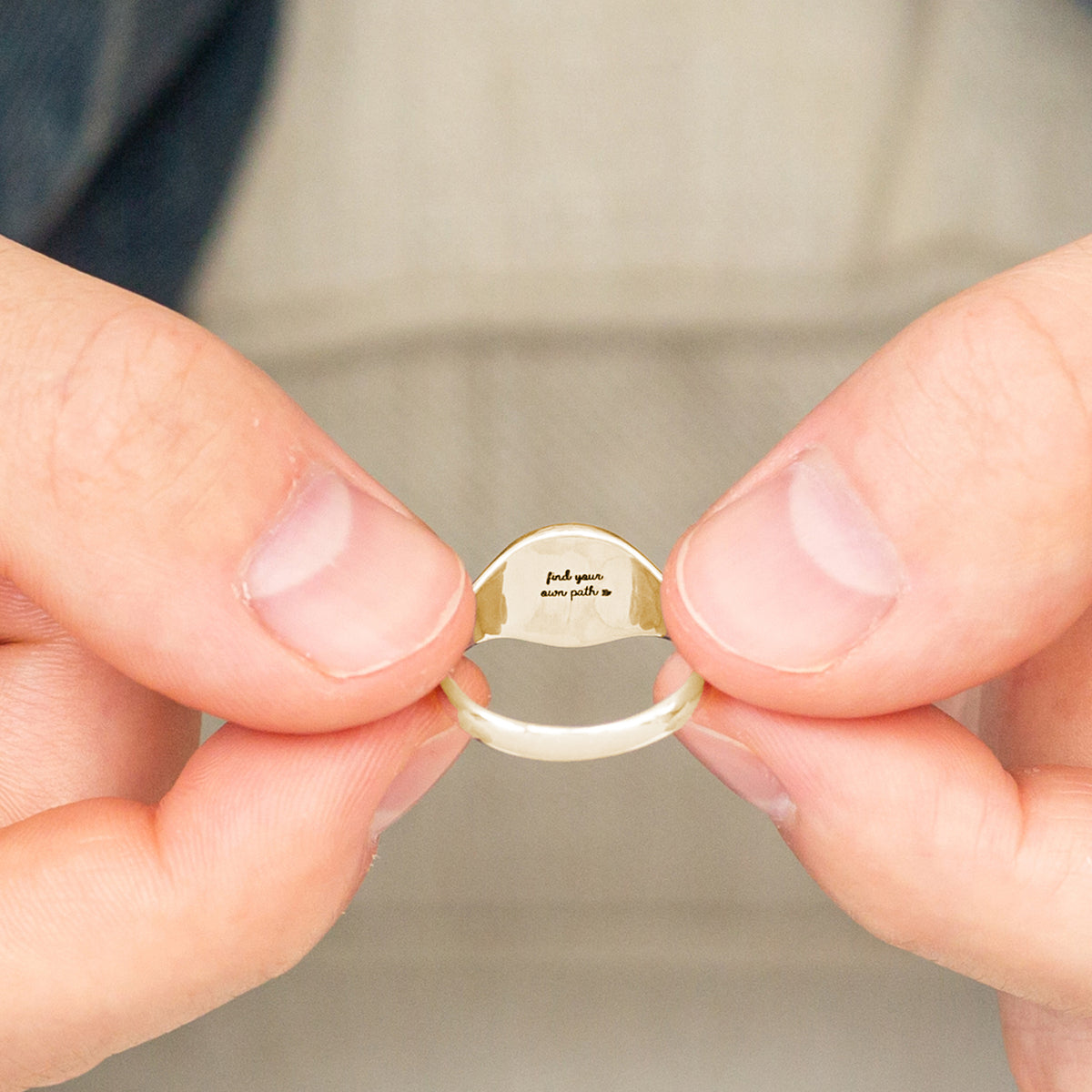 inside solid gold engraved ring