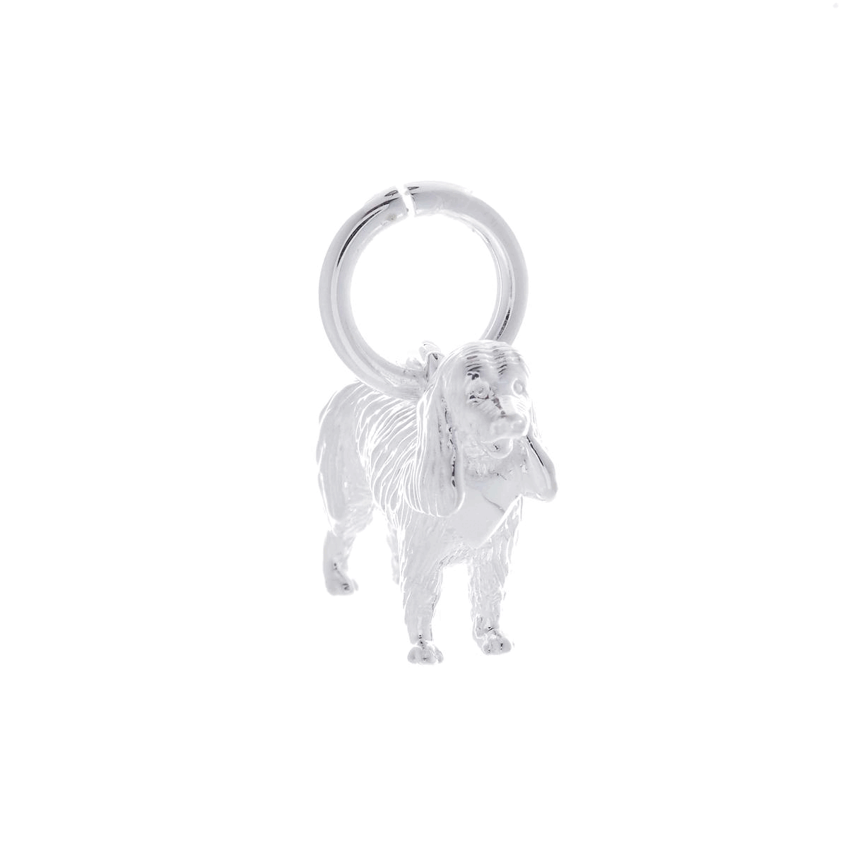 silver king charles spaniel charm dog owner gift for pet loss lady and the tramp inspired scarlett jewellery Brighton UI