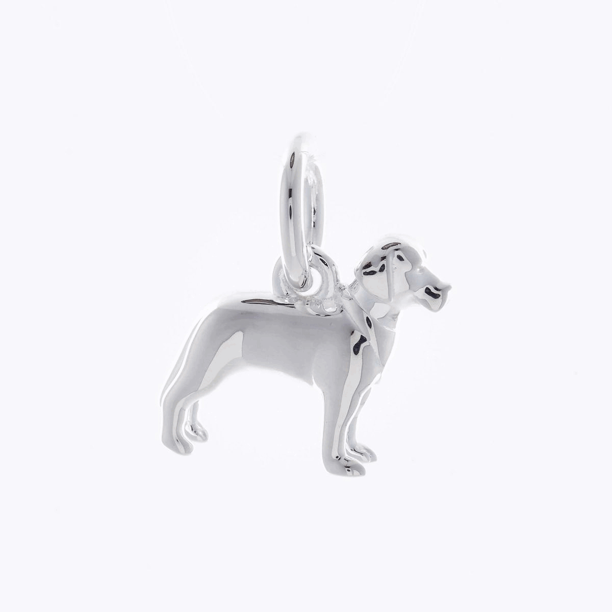 solid silver labrador dog charm drakes head inspired