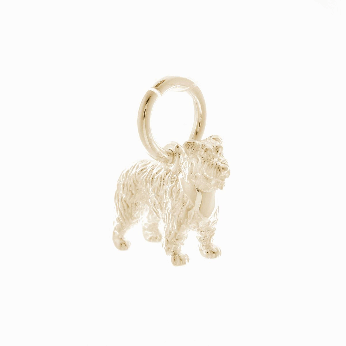 solid gold schnauzer dog charm gift for pet loss