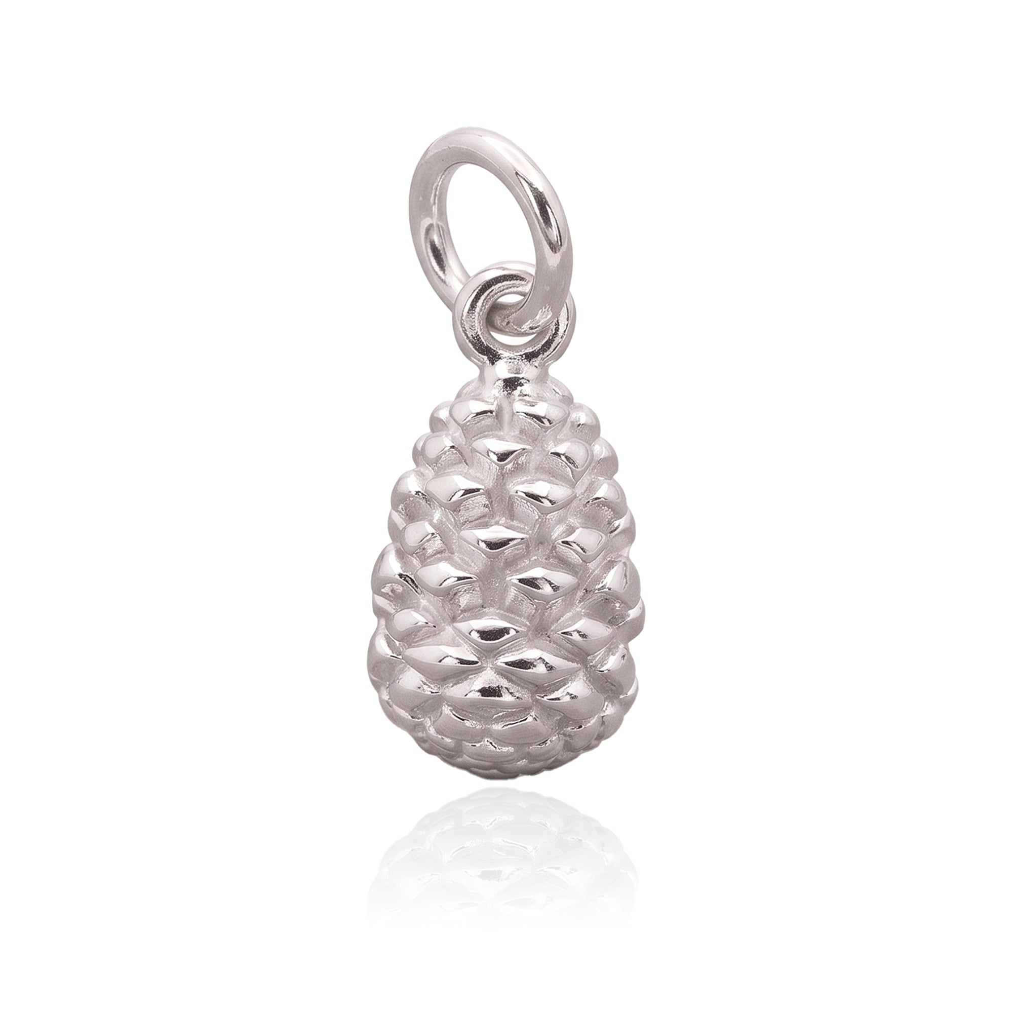 Pine Cone Silver Charm