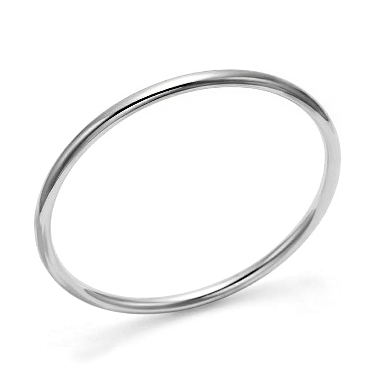 plain round wire silver bangle 3mm thick 60mm inside diameter