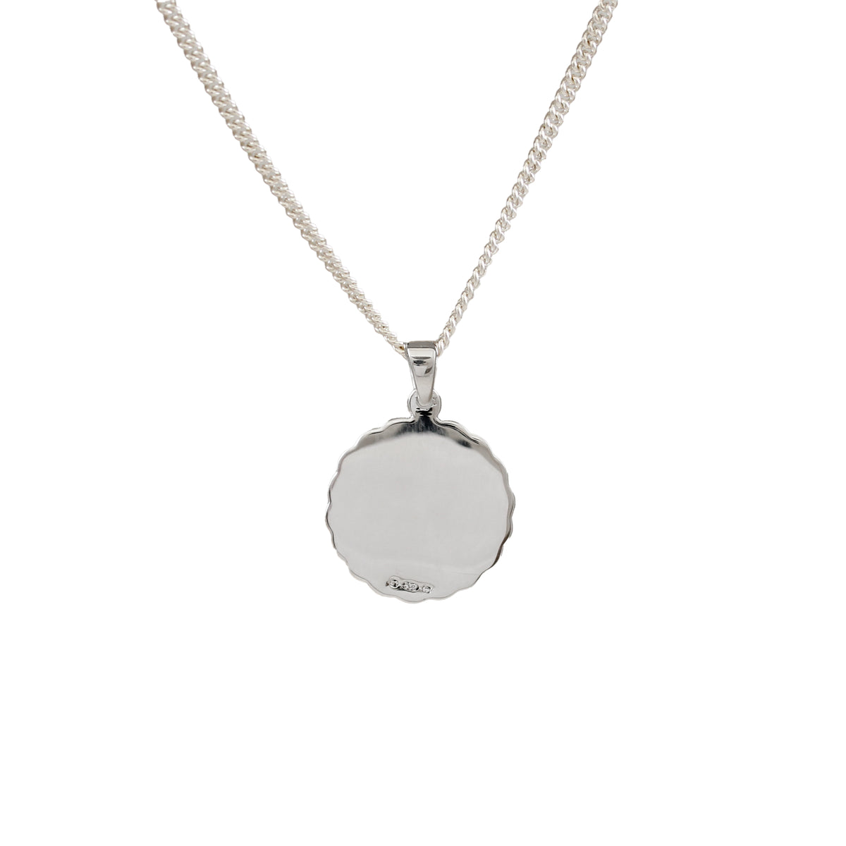 Collier petit dodécagone Saint-Christophe (argent sterling moulé)