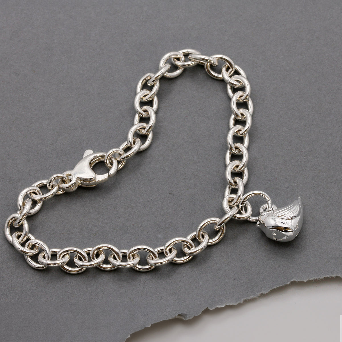 robin silver charm bracelet scarlett jewellery