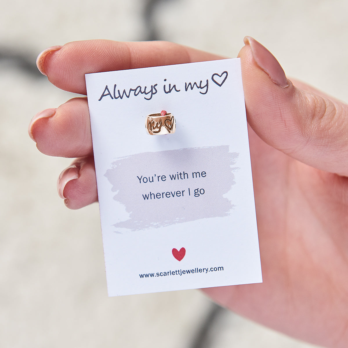 Always In My Heart Rose Gold Mojo Charm Bead