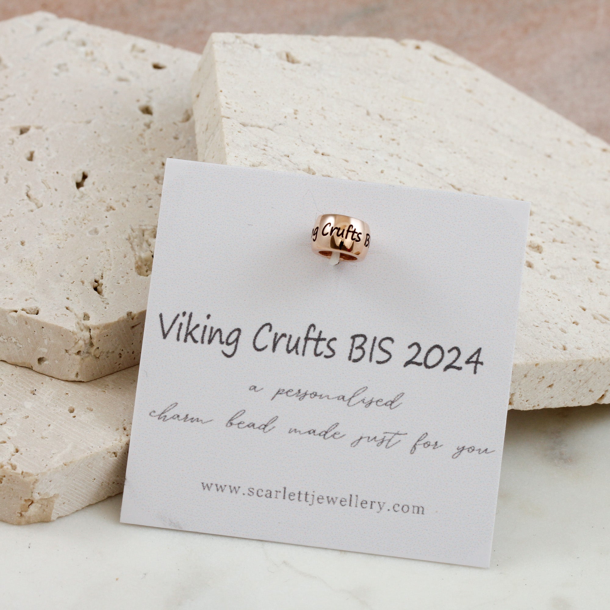 Perle de charme Mojo personnalisée en or rose