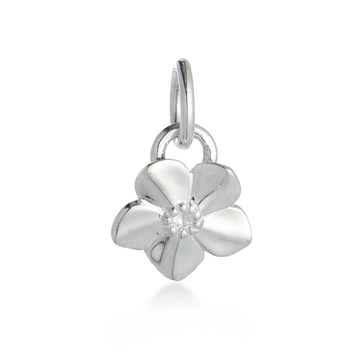 forget me not flower silver charm