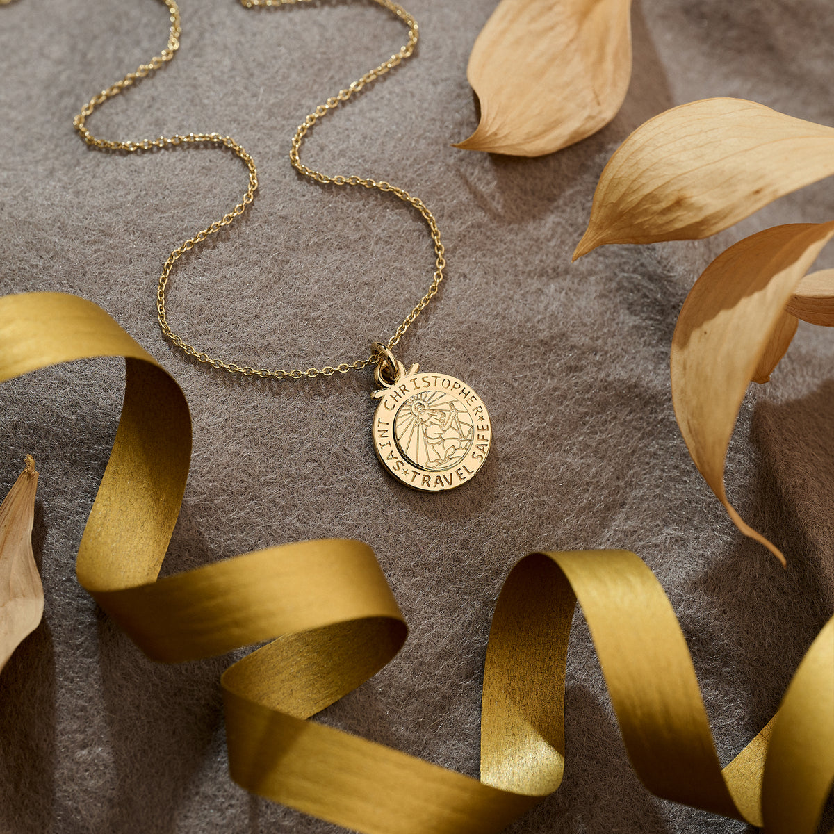 Thoughtful Gift for Travelers - Solid Gold Pendant