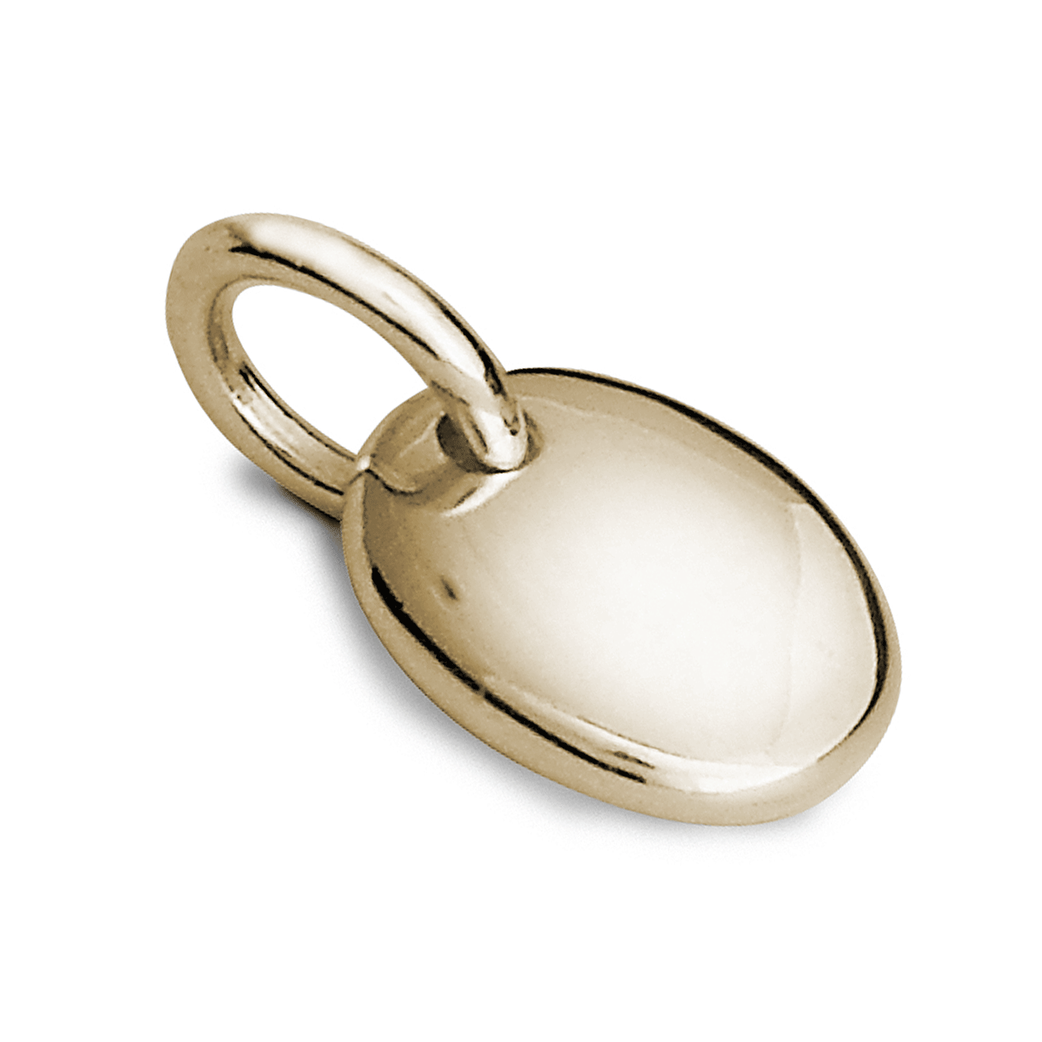 solid gold pebble charm for engraving