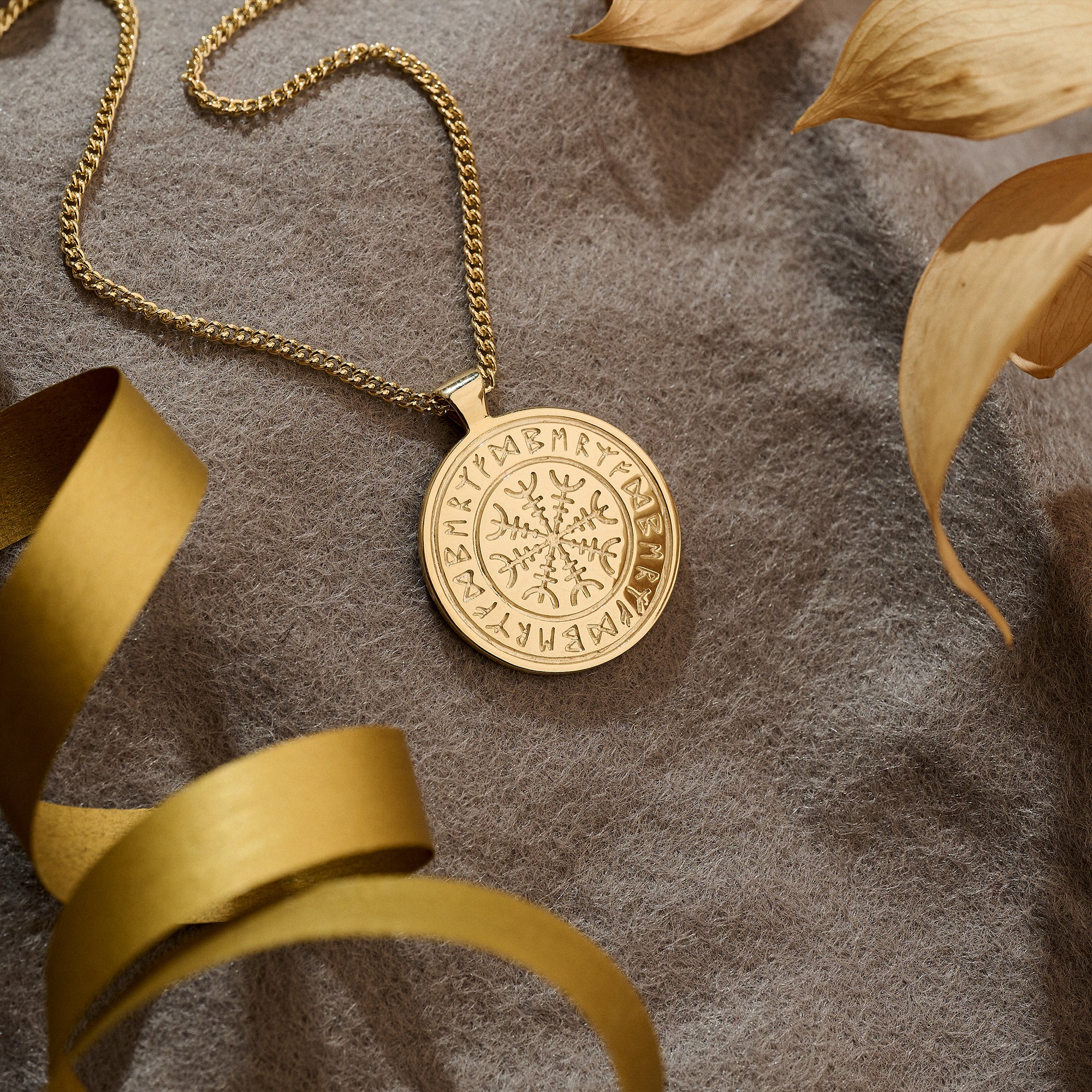 Travel Viking Rune Personalised Silver Necklace - Man's Rune Pendant ...