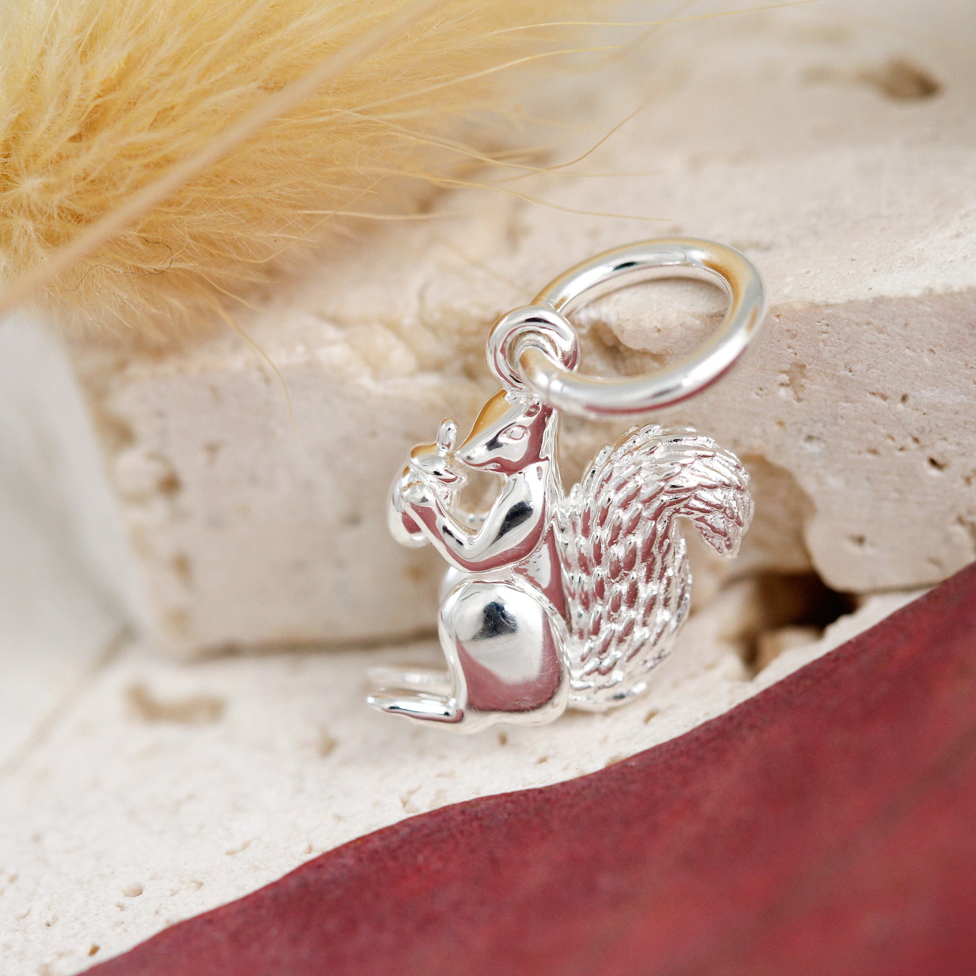 Sterling Silver Squirrel Charm - Scarlett Jewellery - Open Jump Ring