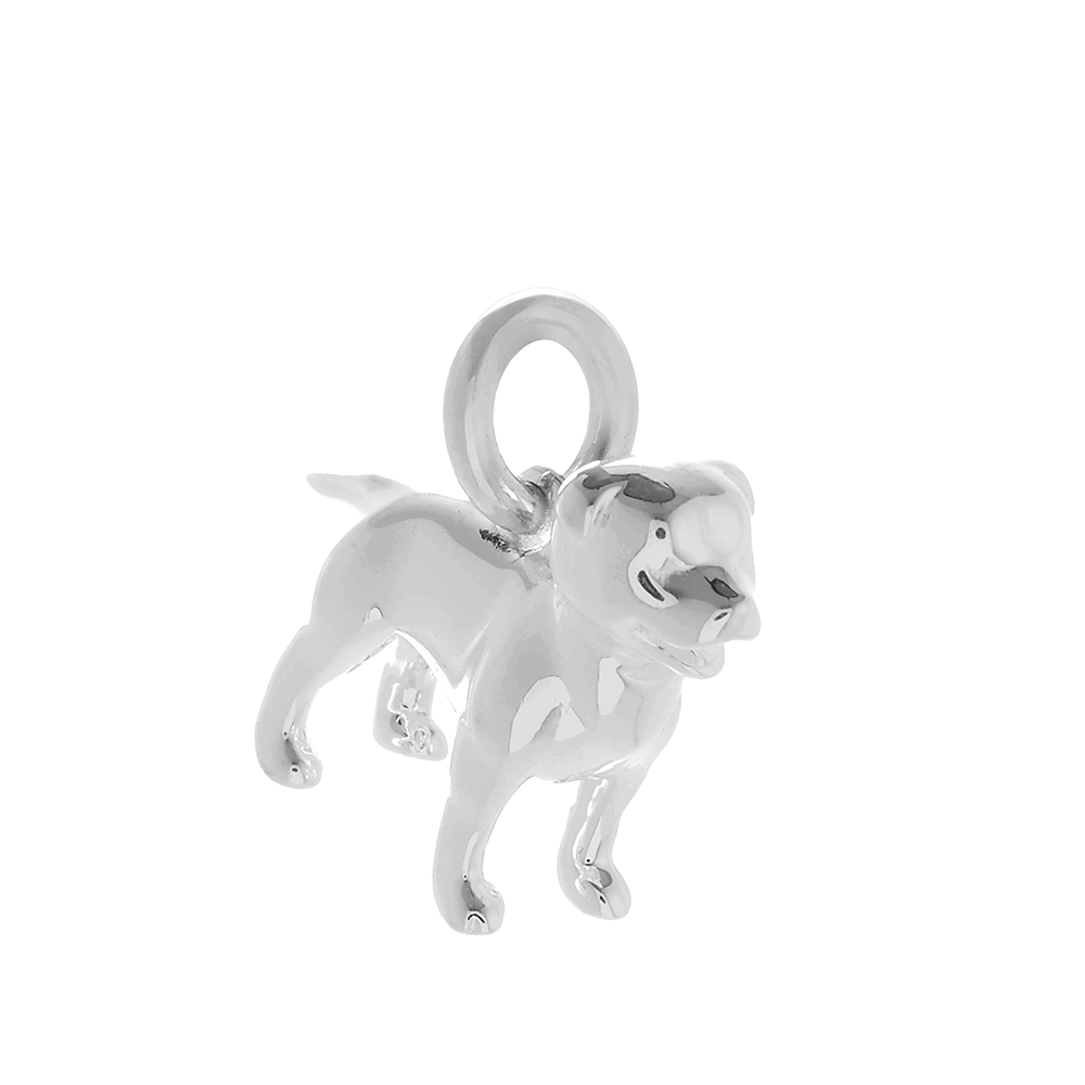 staffordshire bull terrier staffy silver charm for bracelet necklace