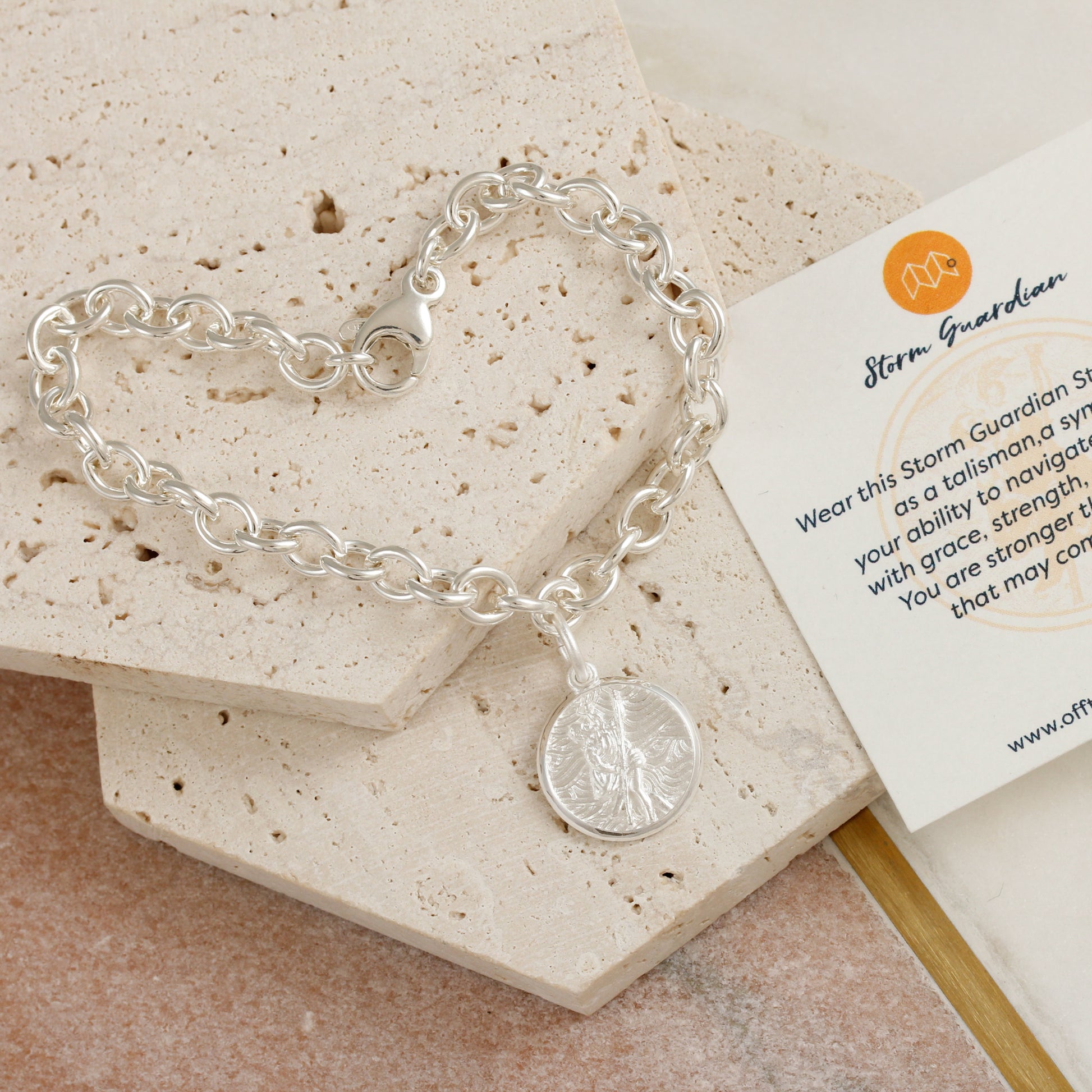 storm guardian unusual saint christopher charm bracelet