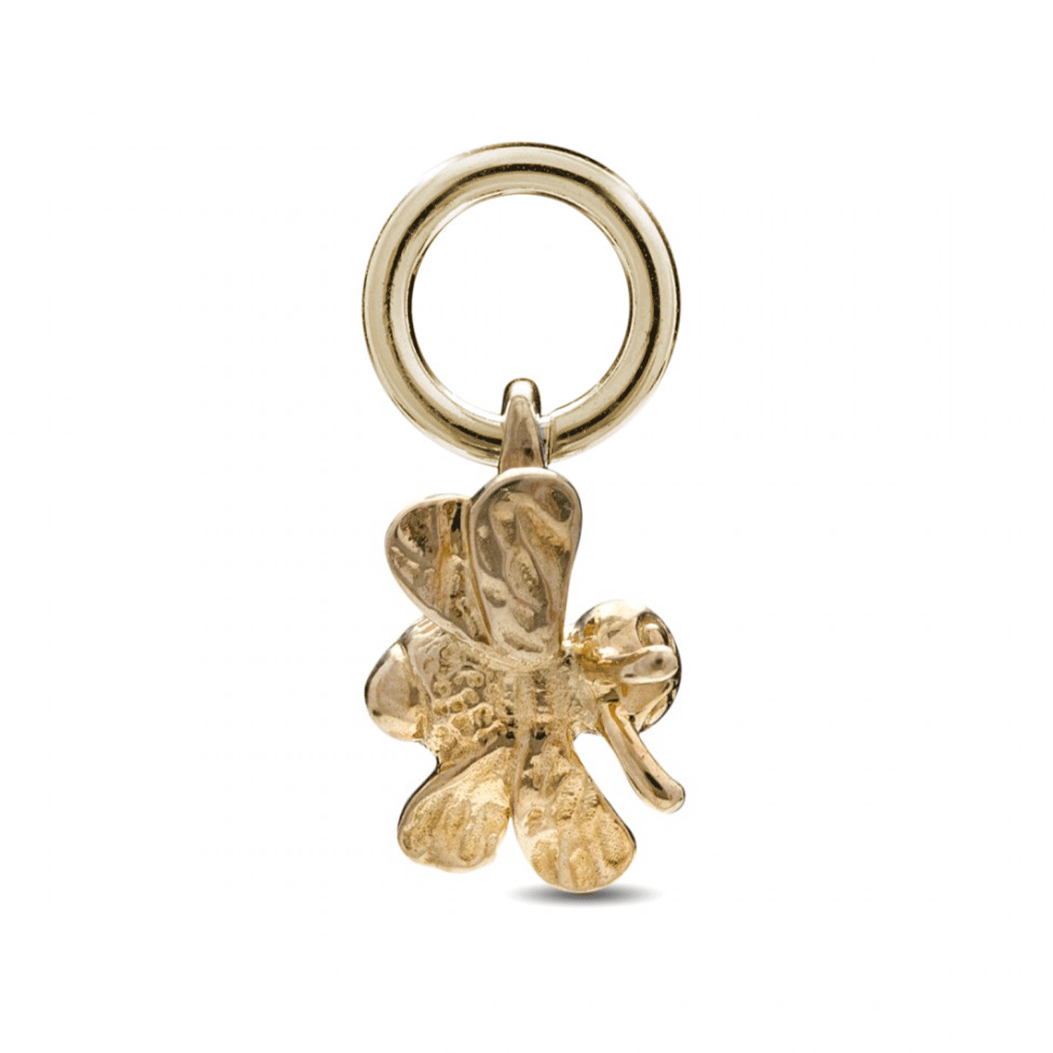 solid gold tiny bee charm for necklace or bracelet