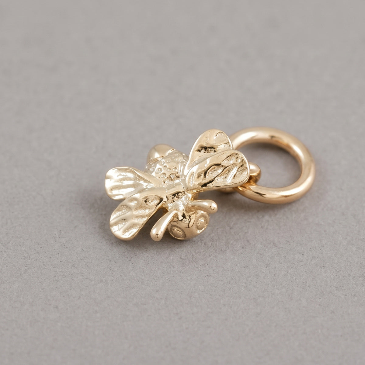 Bumble Bee Tiny Gold Charm | Solid 9ct Gold